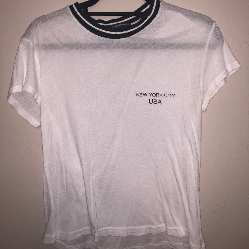 Brandy Melville White New York City Shirt